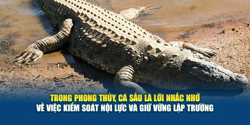 Trong phong thủy, cá sấu là lời nhắc nhở về việc kiểm soát nội lực và giữ vững lập trường